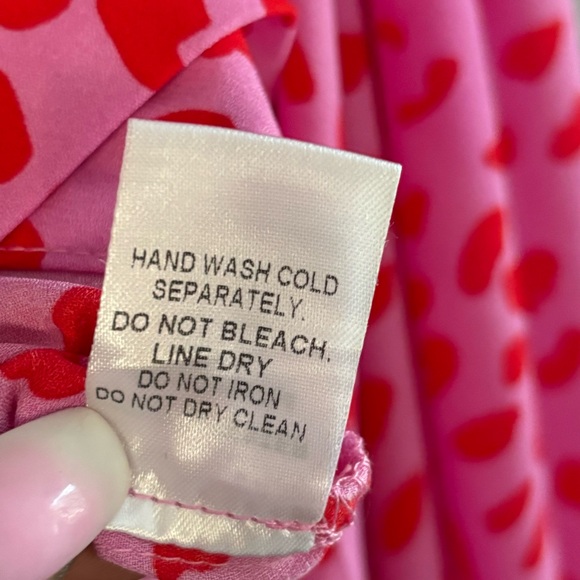 SIGNITURE8 Leopard Print Batwing Sleeve Top Pink + Red M - Picture 8 of 9